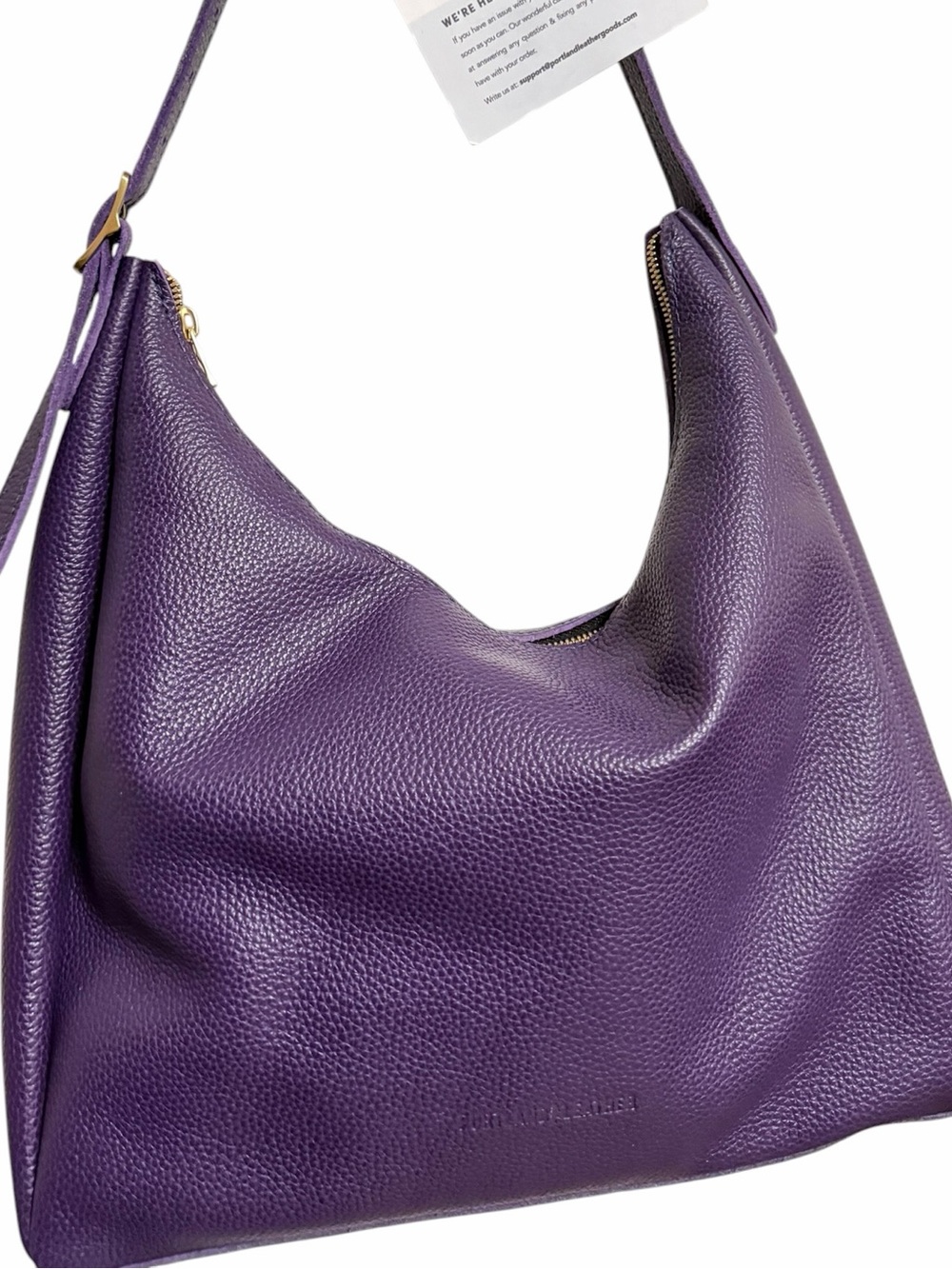 Portland Leather goods, empire, large aspen, unicorn shoulder bag